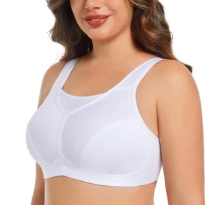 Sports Bras Women for Large Breasts High Impact No Padded Wireless Bra 34-50 A-G - Picture 1 of 39