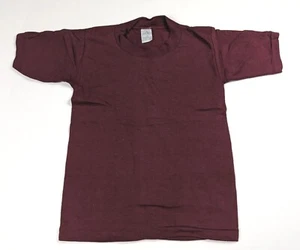 Vintage Printwear TShirt 60s 70s DS Blank Single Stitch Youth S 6-8 USA Maroon - Picture 1 of 6