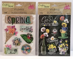 New 2 Pc Set Pop-up Flower Good Times & Spring Stickers Scrapbooking Arts Crafts - Picture 1 of 12