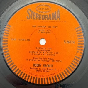Bobby Hackett A String of Pearls Compact 33 Jukebox EP Vinyl Big Band Jazz Epic - Imagen 1 de 6