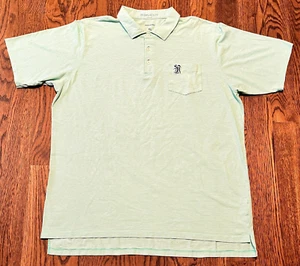 B Draddy Golf Shirt Mens XL Green SR 1923 Logo Striped - Picture 1 of 4
