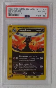 1x V0277: 2003: Houndoom: 15/147: Aquapolis: Reverse Holo Rare: PSA: 8: NM-MT: - Picture 1 of 1