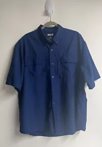 Duluth Trading Co Royal Blue Shirt Short Sleeve Outdoors Casual Breath Sz XL - Picture 1 of 5