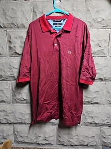 Vintage 2002 rot mercerisierte Baumwolle Tommy Hilfiger Polo Shirt RN#77806 CA#20781 - Bild 1 von 6