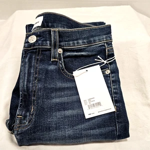 NWT Edwin 1947 Raw Hem Jeans Size 25 Medium Wash Deja Blue Cotton Blend - Picture 1 of 8