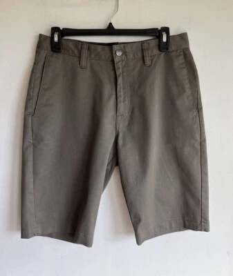 Volcom Chino Stretch Shorts Mens 29 Army Green, Pockets, Belted  - Image 1 of 4