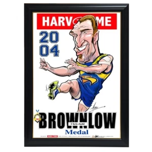 Chris Judd, 2004 Brownlow, Harv Time Print Framed - Picture 1 of 1