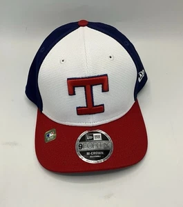 Herren New Era weiß Texas Rangers 2025 Schlagübung 9FORTY verstellbar - Bild 1 von 5