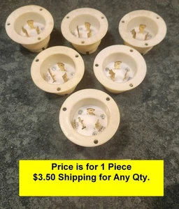 Bryant Flange Panel Mount Twist-Lock Male Plug L9-20 (45382-C2) - Picture 1 of 5