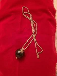 Collana lunga in corda Kate Spade con ciondolo perline rotonde nere grandi spedizione gratuita - Foto 1 di 4