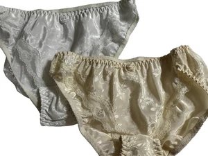 Rene Rofe Satin Vintage glänzend 80er Höschen Unterwäsche Damen M 6 Taille 28-34” Paket 2 - Bild 1 von 20