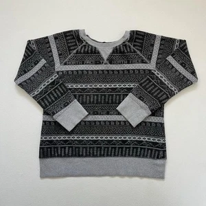Grey The North Face Sweatshirt Womens Size S Vintage Y2K Trees Mountains Pattern - Picture 1 of 8