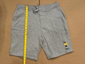 Polo Ralph Lauren Captain Bear Nautical Yacht Fleece Shorts Grey Heather Large - Picture 1 of 4