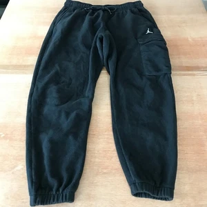 Nike Air Jordan Essential Pantaloni Invernali Felpati Uomo L Nero Tasca Cravatta Vita Sport - Foto 1 di 16