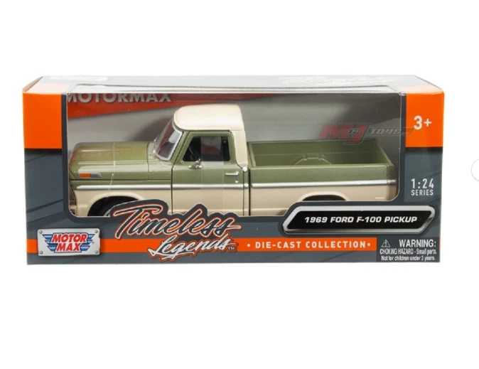 MOTORMAX 1969 FORD F-100 ПИКАП 1/24 КРЕМОВЫЙ / ОЛИВКОВЫЙ ЗЕЛЕНЫЙ 79315 AC-GRCRM - Изображение 1 из 1