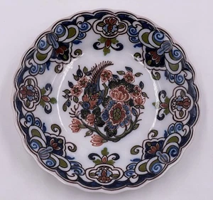 Vintage Makkum Royal Tichelaar Floral Vogel Dekor Wandteller Dutch Ceramics Marked - Bild 1 von 8