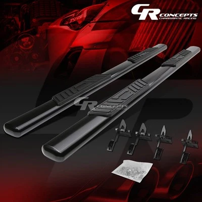 NEGRO 5" ESTRIBO LATERAL OVALADO BARRA NERF ESTRIBO PARA FORD F150 09-14 CABINA EXTENDIDA Foto 1 de 4