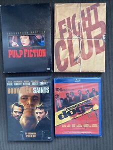 4 Dvds- Reservoir Dogs 15th Anniv. Fight Club. Pulp Fiction & Boondock Saints