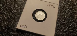 1856 3 Cent Silver Piece, Trime !! UNC Higher Grade !!! - Picture 1 of 7