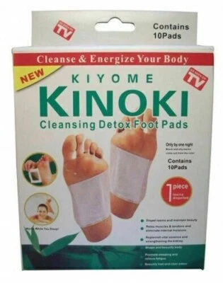 Kinoki Detox Foot Patches Pads Body Toxins Feet Slimming Cleansing Herbal 5 Pair