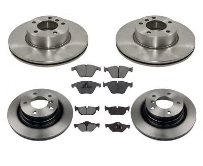 Front Rear Brake Rotors Brake Pads for Bmw 328i 07-12 328i Xdrive 09-12 - Image 1 of 4
