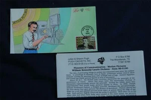 Pioneers of Communication William Dickson FDC Handpainted by Pugh 2/22/96 S#3064 - Picture 1 of 1