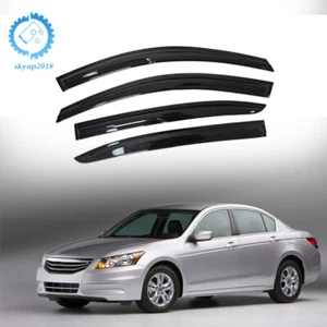 Window Vent Visor For 2008-2012 Honda Accord Sedan Rain Guard Mugen Style - Picture 1 of 9