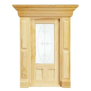 Dollhouse Victorian Front Entrance Door Decorative Panel Wooden External DIY - Picture 1 of 8
