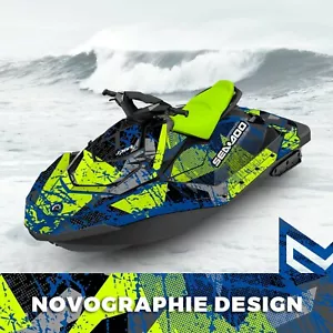 SEADOO SPARK trixx GRAPHIC KIT wraps 2up + 3up Jet Ski SEA DOO Decal Vinyl CAMO - Picture 1 of 2