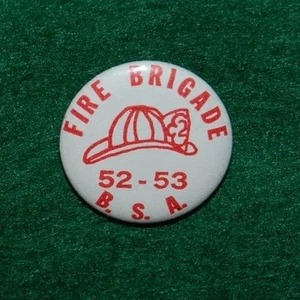 BOY SCOUT 1952-53 FIRE PROTECTION BRIGADE 1" PINBACK - BUFFALO AREA COUNCIL - Picture 1 of 2