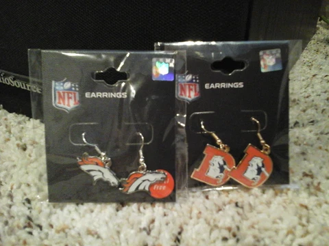 Denver Broncos Vintage and New Logo Earrings Cover