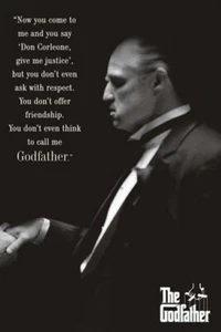 THE GODFATHER POSTER - Profile Respect Quote NEW 24X36 - Picture 1 of 1
