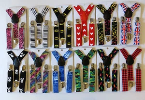 CHILDRENS/KIDS/BOYS/GIRLS FUNKY PATTERNED ADJUSTABLE BRACES-Age 1-12yrs - Picture 1 of 115