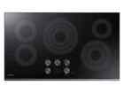 Samsung NZ36K6430RG 36 Inch Smart Electric Cooktop in Black Stainless Steel photo