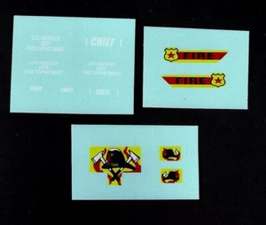 MATCHBOX TRANSFERS/DECALS - 59d MERCURY FIRE CHIEF CAR - Picture 1 of 4