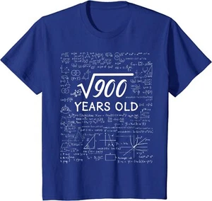 30 Birthday Son Him Girl Funny Math 30th Birt Youth Unisex T-shirt - Picture 1 of 6