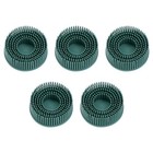 5pcs Bristle Disc 2" 50 Grit Abrasive Coating Removal Disc for Metal, Green