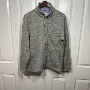 Prana Tri Thermal Threads Overshirt Mens M Polartec Gray Jacket Hiking Outdoor - Picture 1 of 14