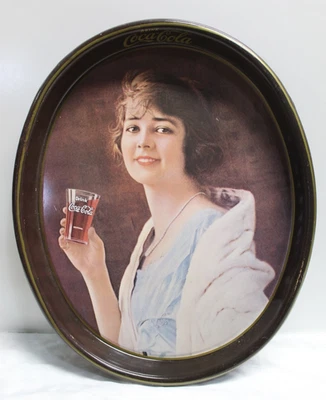 Vintage Coca Cola Tray  Advertisement Metal Serving Platter - Image 1 of 2