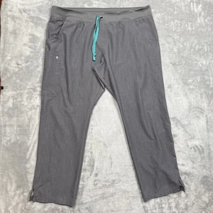 FIGS Technical Collection Scrub Pants XXL Gray Elastic Waist Drawstring - Picture 1 of 8