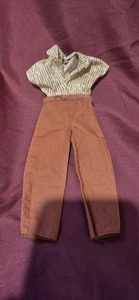 Vintage Mattel Ken Puppe Outfit breiter Kragen orange Streifen Einteiler Set Rarität - Bild 1 von 3