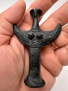 Figurine mycénienne de type Psi, reproduction en bronze idole - Photo 1 sur 11