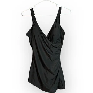 Miraclesuit Womens One Piece Swim Suit Black Underwire Size 14 Preowned? - Picture 1 of 9