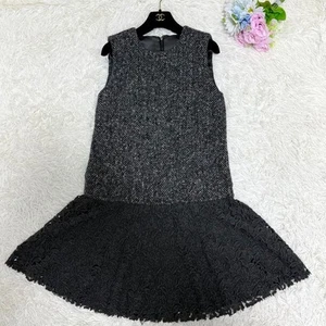 Dolce & Gabbana Dress Tweed Docking Switching Lace L N4125 - Picture 1 of 24