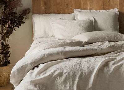Funda nórdica Coyuchi relajada de lino orgánico en natural Queen/completa Foto 1 de 3