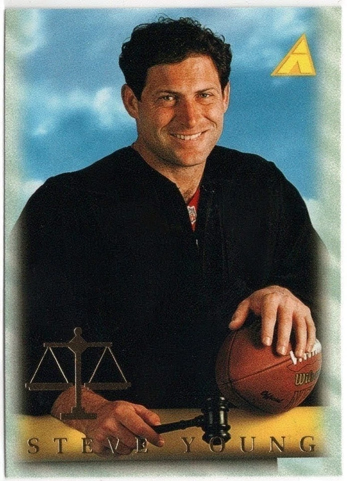1995 Pinnacle Steve Young Card #192 49ers - Image 1 of 1