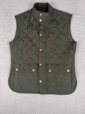Chaleco Barbour Para Hombre Grande Lowerdale Acolchado Verde Cremallera Completa Botón a Presión Exterior Foto 1 de 4