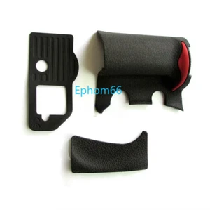 New 3 PCS FOR Nikon D300 DSLR Grip Rubber Cover Unit Repair Part + Adhesive tape - Picture 1 of 2