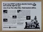 1972 GE ELEC-TRAK Electric Tractors vintage print Ad
