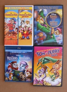 Lot 4 American Tail Tom/Jerry Basil Mouse Rescuers/Down Under 35th Anniv Ed DVD - Picture 1 of 3